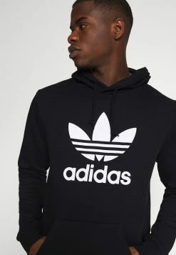 Adidas Originals TREFOIL - Hoodie - Black/white -Adidas Originals Shop 38c5971ffe0d47828dfa17f399ab3b00