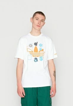 Adidas Originals TREFOIL UNISEX - Print T-shirt - White/multicolor
