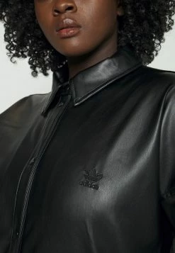 Adidas Originals Faux Leather Jacket - Black -Adidas Originals Shop 3a769cd531ae44ebb777aad798db6ca4