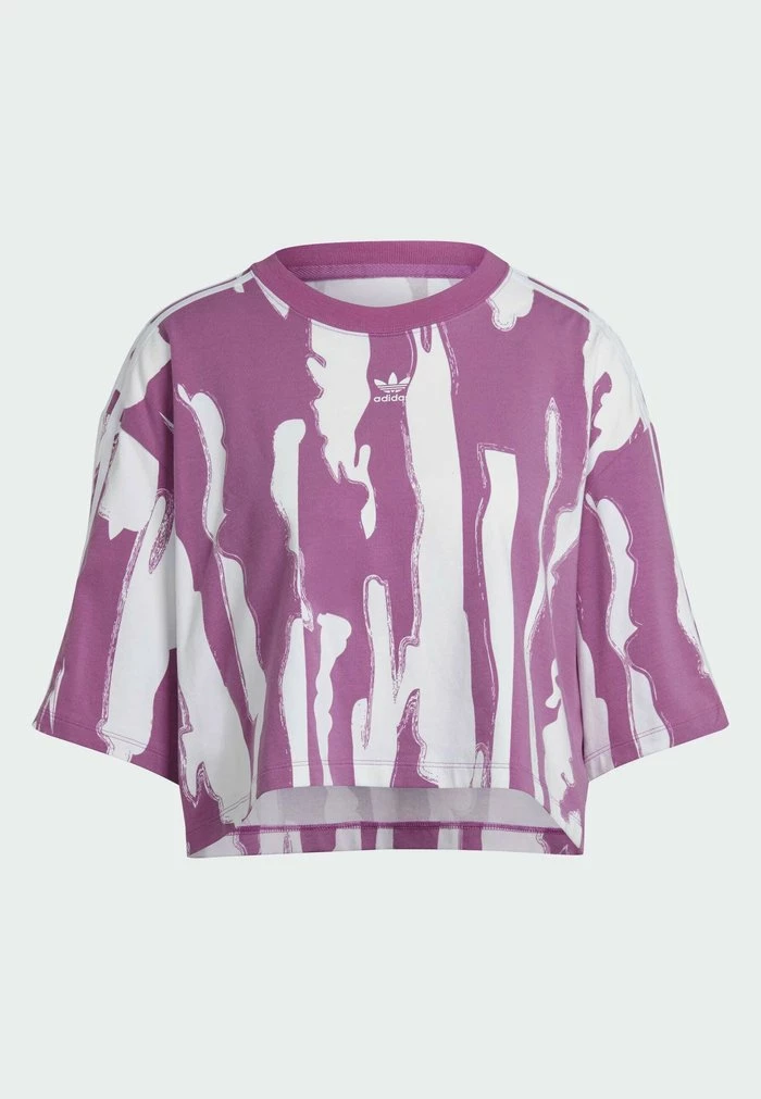 Adidas Originals THEBE MAGUGU CROPPED TEE - Print T-shirt - Purple 9 Adidas Originals THEBE MAGUGU CROPPED TEE - Print T-shirt - Purple - Image 9