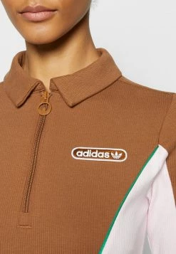 Adidas Originals DRESS - Jersey Dress - Wild Brown/clear Pink -Adidas Originals Shop 3c8d474253d54cc58c44106e2fc44a25