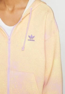 Adidas Originals ZIP HOODIE - Zip-up Sweatshirt - Bliss Lilac/almost Yellow -Adidas Originals Shop 3cbe28503957431fa4efb1bc7de17ebb