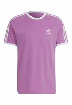 Adidas Originals STRIPES TEE UNISEX - Print T-shirt - Purple -Adidas Originals Shop 3d6c8cd2063a42a2b9a896312099b00a