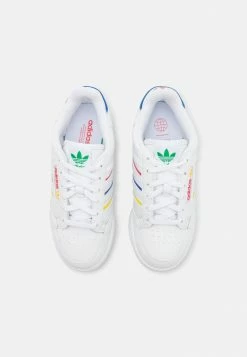 Adidas Originals CONTINENTAL 80 STRIPES UNISEX - Trainers - Footwear White/yellow/blue -Adidas Originals Shop 3dc00652a05f49acbd2eed0481c73e54