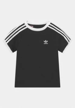 Adidas Originals 3 STRIPES TEE UNISEX - Print T-shirt - Black/white