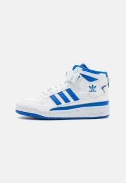 Adidas Originals FORUM MID UNISEX - Trainers - Footwear White/blue