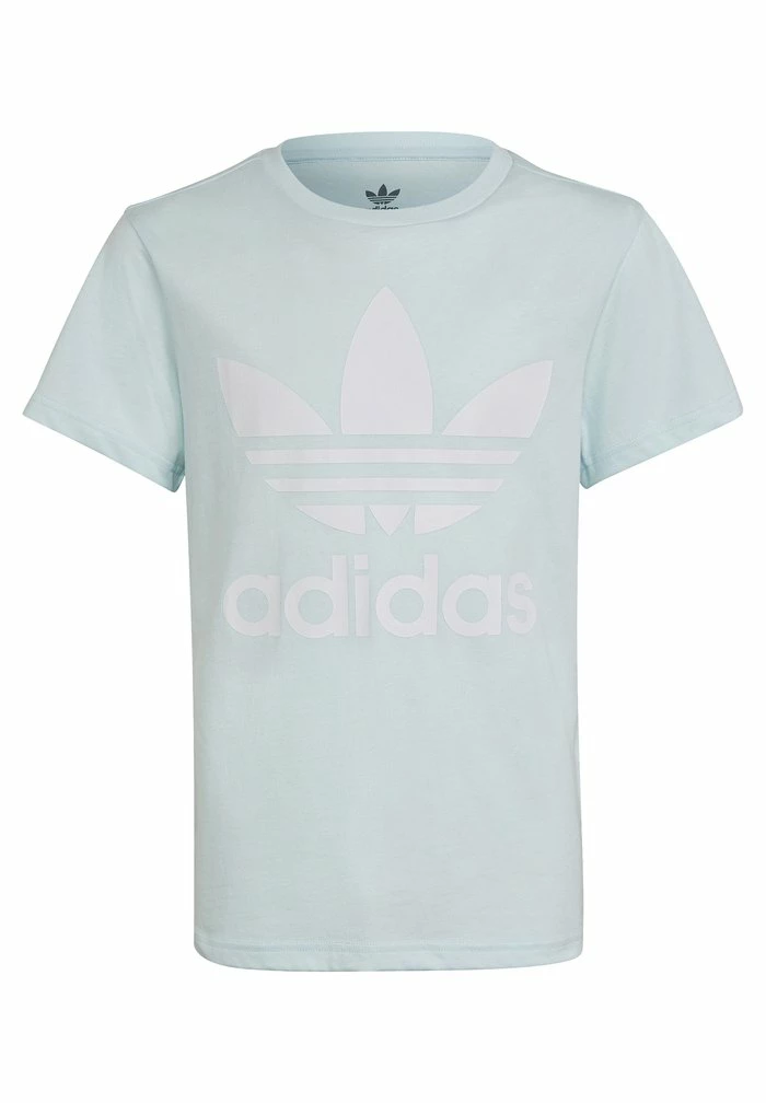 Adidas Originals TREFOIL TEE UNISEX - Print T-shirt - Almost Blue/white 1 Adidas Originals TREFOIL TEE UNISEX - Print T-shirt - Almost Blue/white