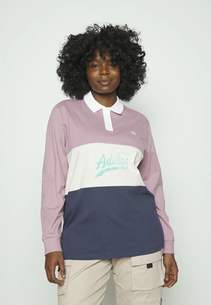 Adidas Originals LONG SLEEVE - Polo Shirt - Magic Mauve/shadow Navy 4 Adidas Originals LONG SLEEVE - Polo Shirt - Magic Mauve/shadow Navy - Image 4