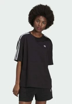 Adidas Originals OVERSIZED ADICOLOR RELAXED - Print T-shirt - Black