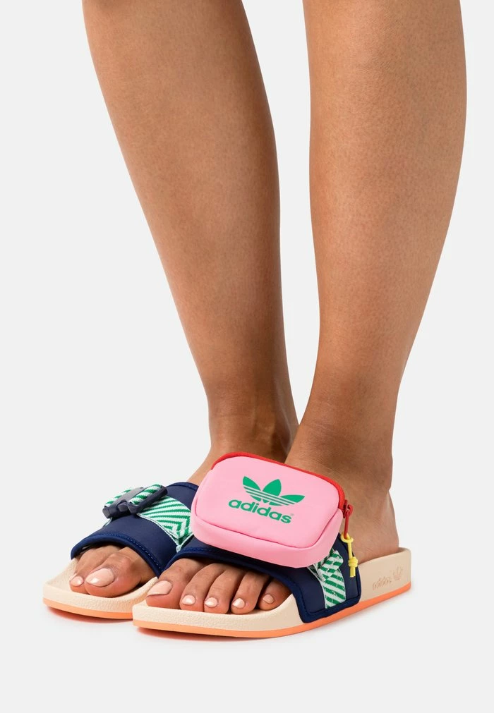Adidas Originals POUCHYLETTE - Mules - Night Sky/bliss Orange/bliss Pink 1 Adidas Originals POUCHYLETTE - Mules - Night Sky/bliss Orange/bliss Pink