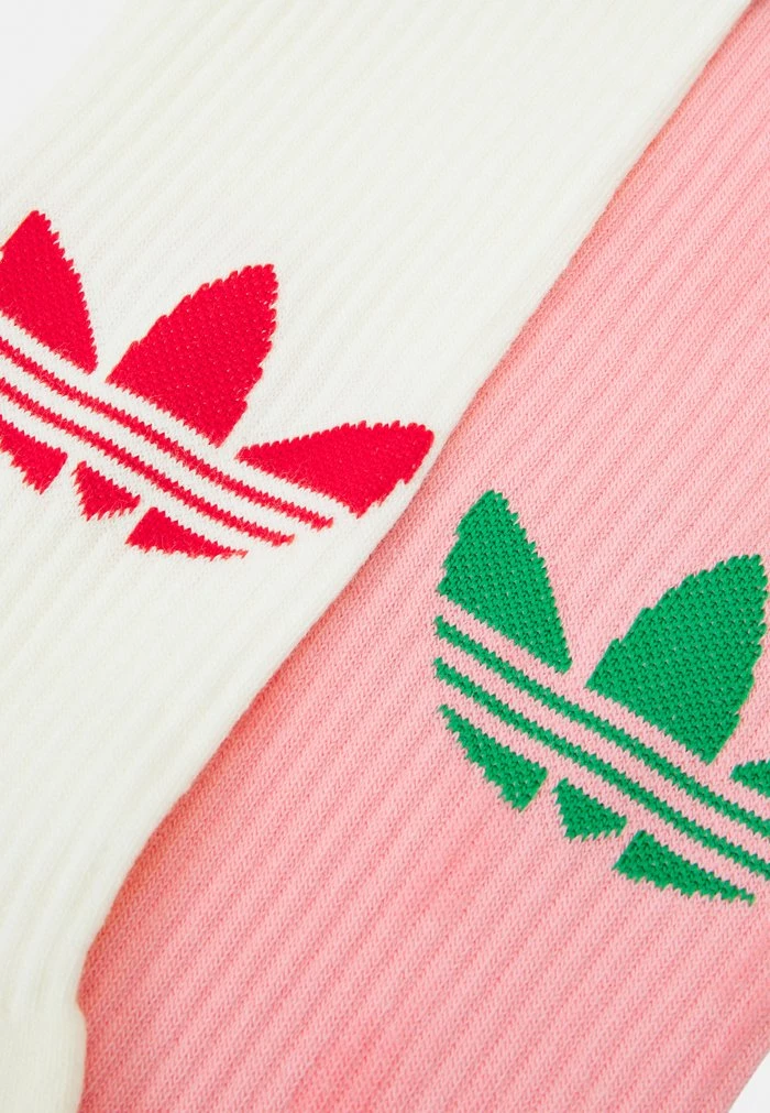 Adidas Originals 70 PACKS KNEE SOCK 2 PACK UNISEX - Socks - Cream White/super Pop 3 Adidas Originals 70 PACKS KNEE SOCK 2 PACK UNISEX - Socks - Cream White/super Pop - Image 3