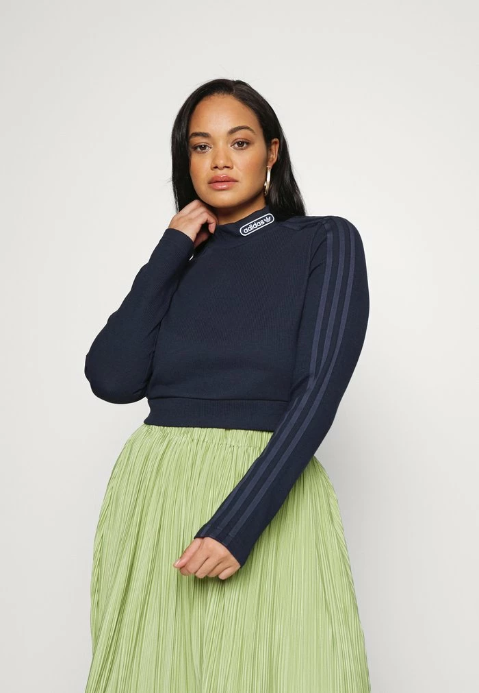 Adidas Originals CROPPED - Long Sleeved Top - Legend Ink 6 Adidas Originals CROPPED - Long Sleeved Top - Legend Ink - Image 6