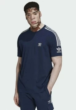 Adidas Originals TECH TEE - Print T-shirt - Blue