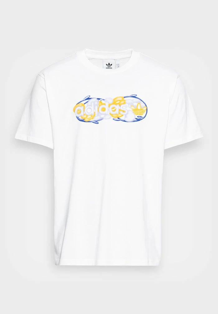 Adidas Originals FLORAL LINEAR UNISEX - Print T-shirt - White/multicolor 4 Adidas Originals FLORAL LINEAR UNISEX - Print T-shirt - White/multicolor - Image 4