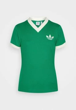 Adidas Originals V NECK TEE 70S PACK - Print T-shirt - Green -Adidas Originals Shop 45c1b7f390a94b22b51176aad9378d70