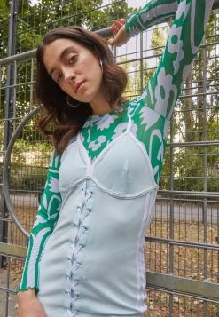 Adidas Originals ALWAYS ORIGINAL LACED STRAP - Jersey Dress - Almost Blue