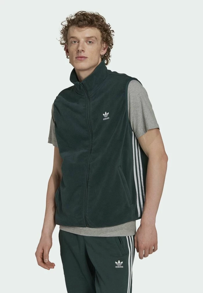 Adidas Originals 3-STRI FL - Waistcoat - Green 1 Adidas Originals 3-STRI FL - Waistcoat - Green