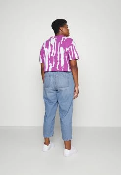 Adidas Originals THEBE MAGUGU CROPPED TEE - Print T-shirt - Lilac/white -Adidas Originals Shop 47d217c9956b48a9b74f61e0bb019a93