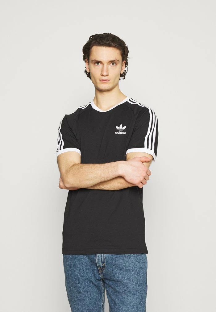 Adidas Originals STRIPES TEE UNISEX - Print T-shirt - Black 3 Adidas Originals STRIPES TEE UNISEX - Print T-shirt - Black - Image 3