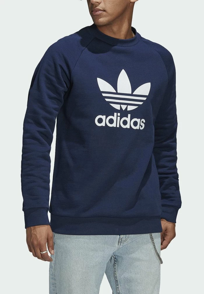 Adidas Originals TREFOIL CREW UNISEX - Sweatshirt - Blue 4 Adidas Originals TREFOIL CREW UNISEX - Sweatshirt - Blue - Image 4