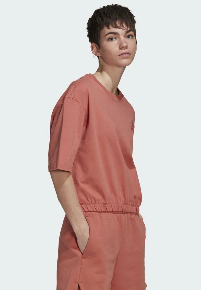 Adidas Originals CONTEMPO - Basic T-shirt - Brown 3 Adidas Originals CONTEMPO - Basic T-shirt - Brown - Image 3