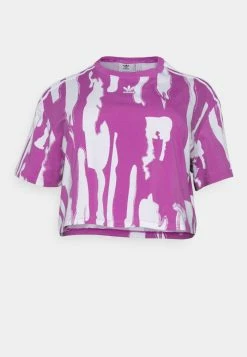 Adidas Originals THEBE MAGUGU CROPPED TEE - Print T-shirt - Lilac/white -Adidas Originals Shop 4a577dda938b4217b8b291bbd5447545