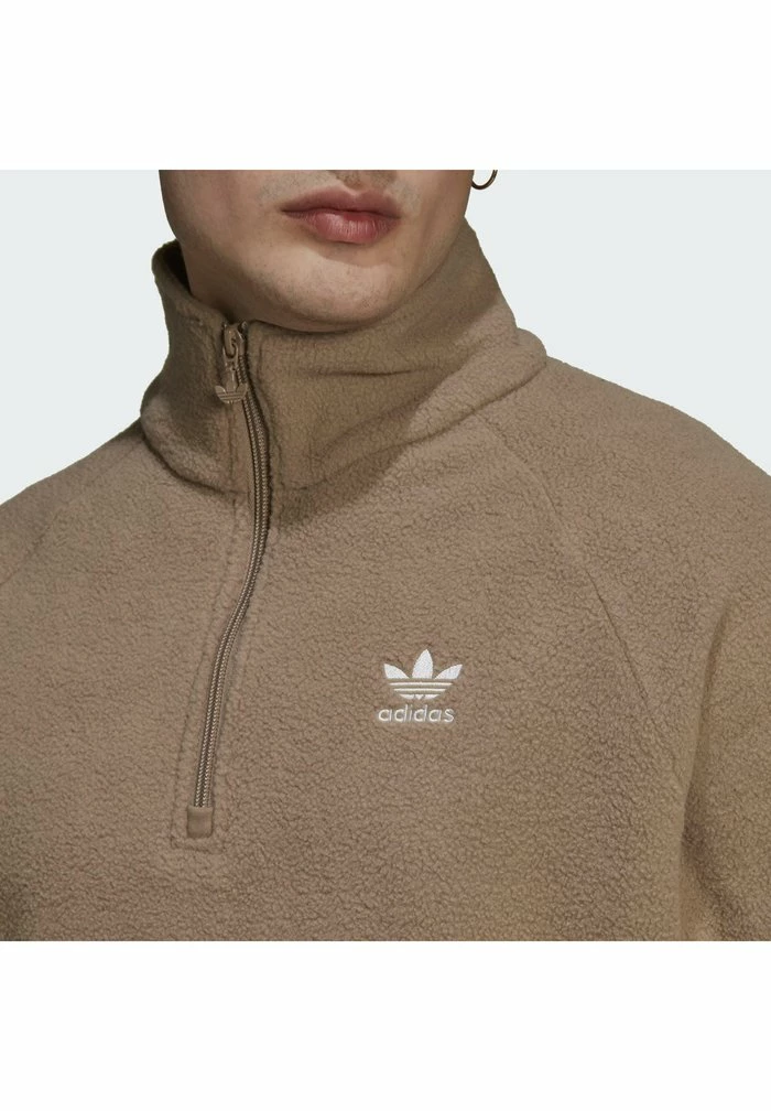 Adidas Originals Fleece Jumper - Brown 4 Adidas Originals Fleece Jumper - Brown - Image 4