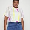 Adidas Originals THEBE MAGUGU CROPPED TEE - Print T-shirt - White/ecru