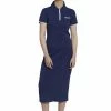 Adidas Originals MIDI ZIP - Jersey Dress - Night Sky