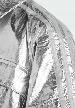 Adidas Originals IVY PARK METALLIC SHIRT - Button-down Blouse - Silver -Adidas Originals Shop 4c16107bf6604d67ae10fcc2e86049cf