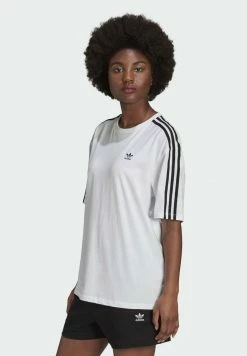 Adidas Originals OVERSIZED ADICOLOR RELAXED - Print T-shirt - White