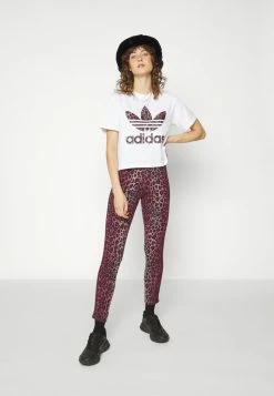 Adidas Originals LEOPARD LEGGINGS - Leggings - Trousers - Maroon/multicolor -Adidas Originals Shop 4ca0c113c5724b36a5344fc2a37de760
