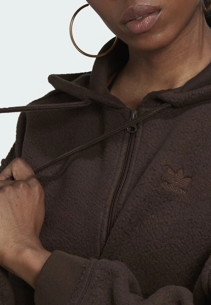 Adidas Originals FULL ZIP - Zip-up Sweatshirt - Dark Brown 3 Adidas Originals FULL ZIP - Zip-up Sweatshirt - Dark Brown - Image 3