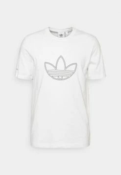 Adidas Originals OUTLINE UNISEX - Print T-shirt - White