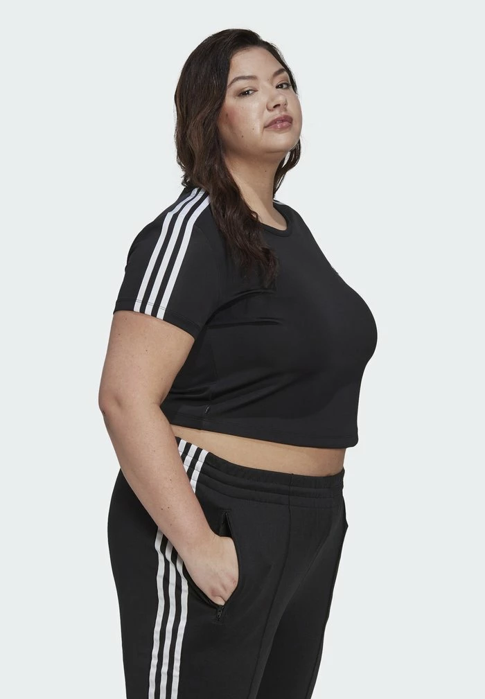 Adidas Originals CROPPED - Basic T-shirt - Black 3 Adidas Originals CROPPED - Basic T-shirt - Black - Image 3