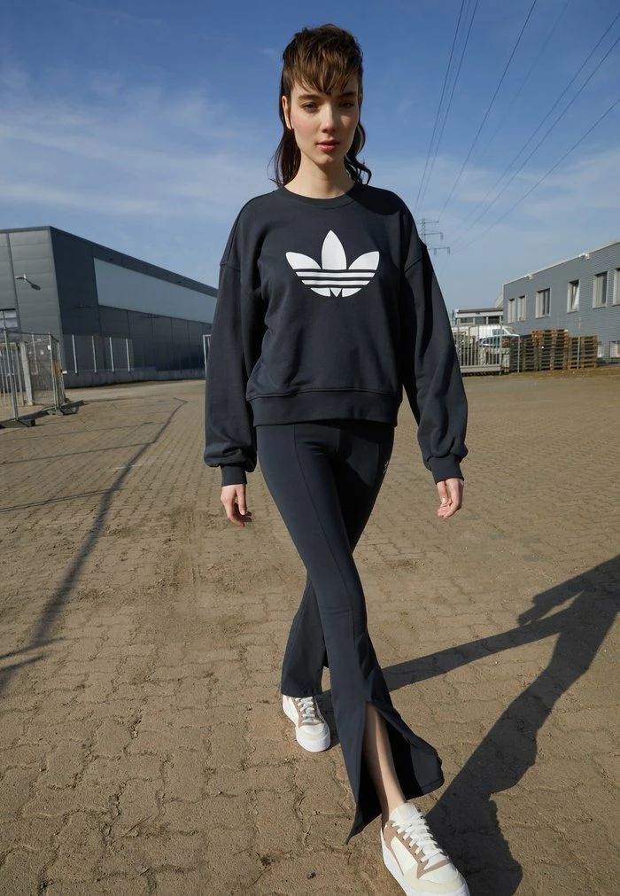 Adidas Originals Leggings - Trousers - Carbon 1 Adidas Originals Leggings - Trousers - Carbon