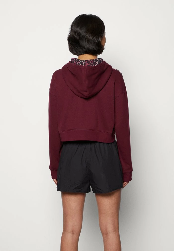 Adidas Originals LEOPARD CROPPED HOODY - Hoodie - Maroon/multicolor 3 Adidas Originals LEOPARD CROPPED HOODY - Hoodie - Maroon/multicolor - Image 3