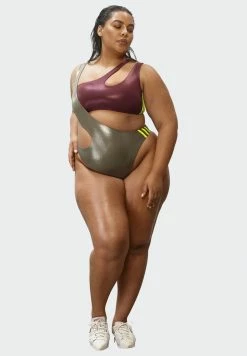 Adidas Originals IVY PARK ONE-PIECE CUTOUT SWIMSUIT (PLUS SIZE) - Swimsuit - Burgundy