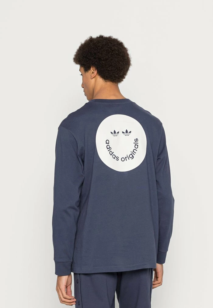 Adidas Originals LONG SLEEVE - Long Sleeved Top - Navy 3 Adidas Originals LONG SLEEVE - Long Sleeved Top - Navy - Image 3