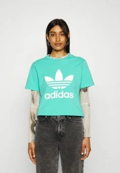 Adidas Originals TREFOIL TEE - Print T-shirt - Semi Mint Rush