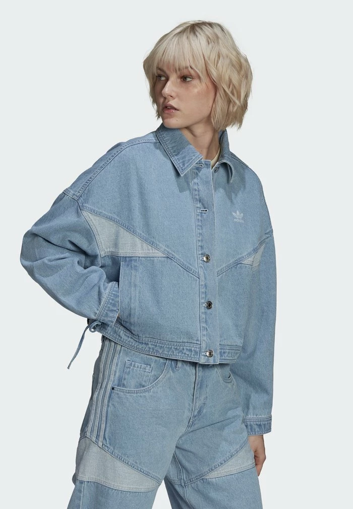Adidas Originals DENIM JACKET - Denim Jacket - Clear Blue 3 Adidas Originals DENIM JACKET - Denim Jacket - Clear Blue - Image 3