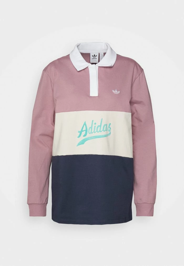 Adidas Originals LONG SLEEVE - Polo Shirt - Magic Mauve/shadow Navy 9 Adidas Originals LONG SLEEVE - Polo Shirt - Magic Mauve/shadow Navy - Image 9
