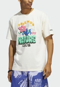 Adidas Originals FRIENDS OF NATURE CLUB - Print T-shirt - White