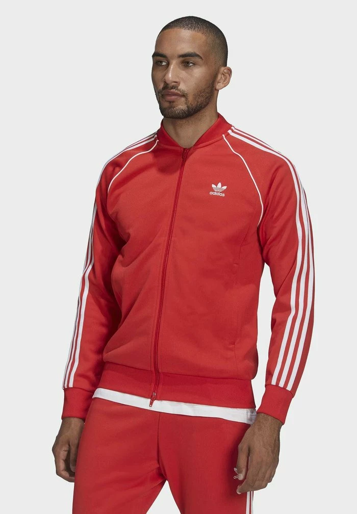 Adidas Originals Zip-up Sweatshirt - Vivid Red 1 Adidas Originals Zip-up Sweatshirt - Vivid Red