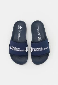 Adidas Originals ADILETTE - Mules - Collegiate Navy/footwear White 9 Adidas Originals ADILETTE - Mules - Collegiate Navy/footwear White -Adidas Originals Shop 57eb07f6071e43599be3b1fe7618e3ae