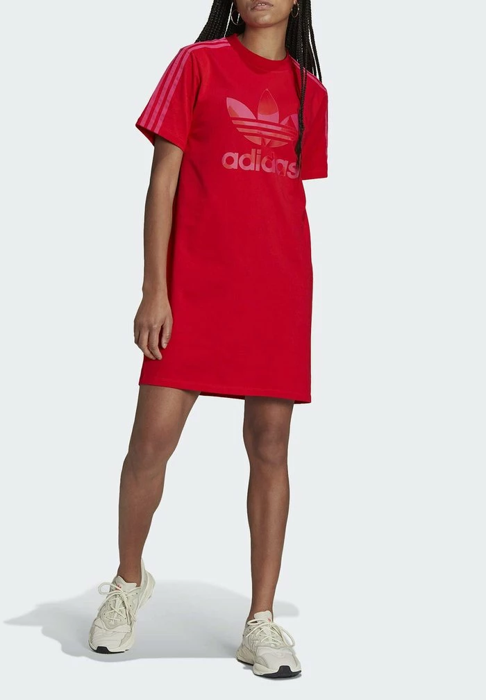 Adidas Originals X MARIMEKKO - Shirt Dress - Vivid Red 4 Adidas Originals X MARIMEKKO - Shirt Dress - Vivid Red - Image 4