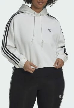 Adidas Originals ADICOLOR CLASSICS PLUS SIZE - Hoodie - White -Adidas Originals Shop 5885a29a32724236a8e68a9d10887f99