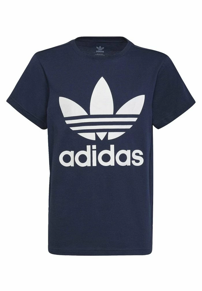Adidas Originals TREFOIL TEE UNISEX - Print T-shirt - Blue 1 Adidas Originals TREFOIL TEE UNISEX - Print T-shirt - Blue