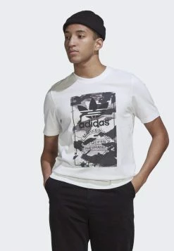 Adidas Originals GRAPHIC CAMOUFLAGE - Print T-shirt - White