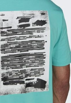 Adidas Originals R Y V GRAPHIC - Print T-shirt - Turquoise -Adidas Originals Shop 5a1b1eb1ea8f4ab0b5b382c79a980f32